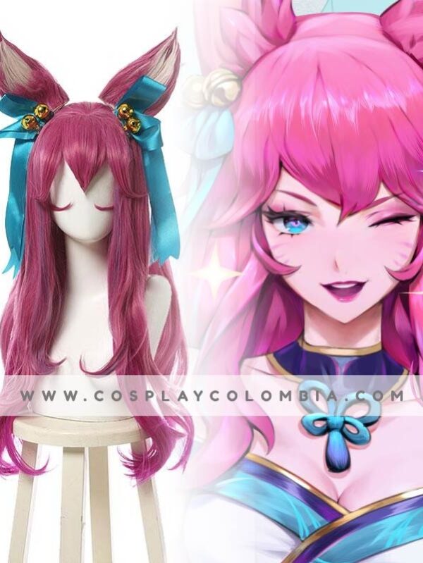 Ahri Spirit Blossom league of legends peluca tienda cosplay colombia 36