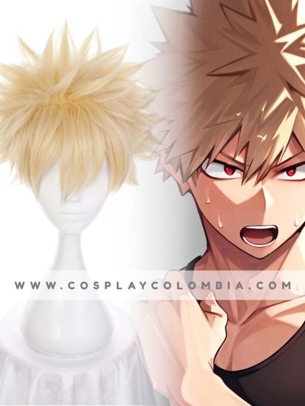 Bakugo Katsuki Peluca Cosplay colombia my hero academia cotton galaxy 01