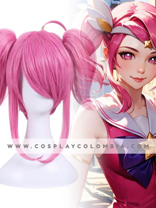 Peluca lux guardiana estelar league of legends tienda cosplay colombia cotton galaxy 00