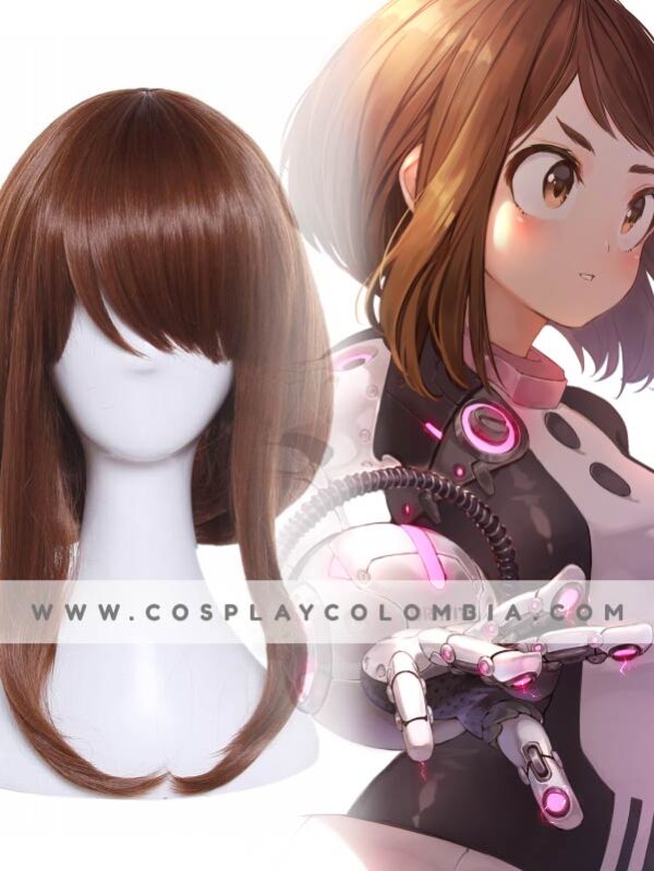 peluca uraraka ochako cosplay colombia tienda cotton galaxy bogota 01