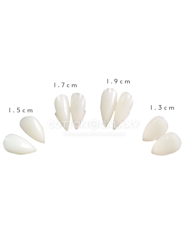 Colmillos Vampiro Elfo para Cosplay 4 Tamaños - Imagen 2