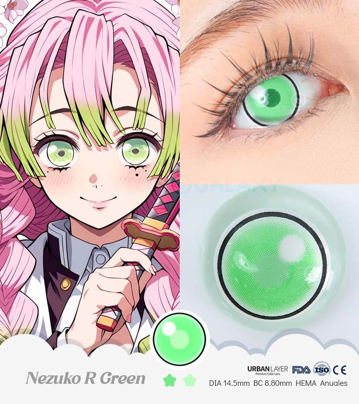 Lentes de contacto Cosplay Nezuko R Green