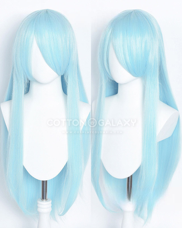 Peluca base para Cosplay liza 80cm Blue Ice - Imagen 2