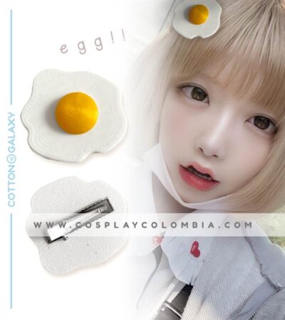 huevo frito egg hair clip kawaii bogota colombia tienda cosplay kpop harajuku lolita 01