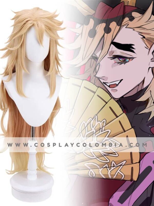 Peluca Douma Kimetsu no Yaiba cosplay colombia cotton galaxy tienda 01