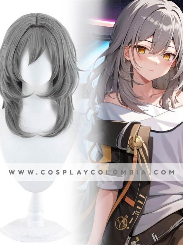 Trailblazer peluca Honkai Star Rail cosplay bogota cotton galaxy tienda colombia 01