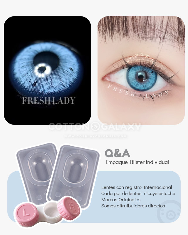 Lentes de contacto Cosplay Fruit Juice Blueberry - Imagen 2
