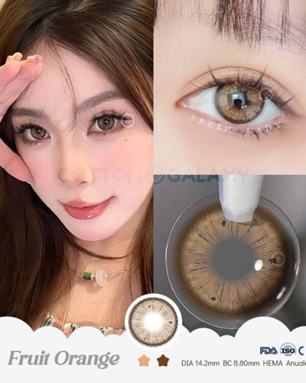 Lentes de contacto Cosplay Fruit Juice Orange