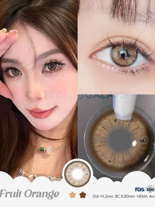 Lentes de contacto Cosplay Fruit Juice Orange