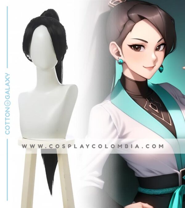 Valorant Sage peluca cosplay tienda colombia cotton Galaxy donde comprar 00
