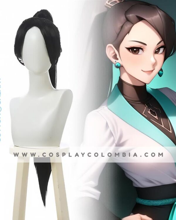 Valorant Sage peluca cosplay tienda colombia cotton Galaxy donde comprar 00