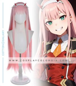 Peluca zero two darling in the franxxx cosplay colombia tienda cotton galaxy 01