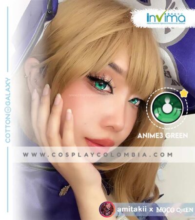 Anime3 Green lentes de contacto cosplay invima colombia cotton galaxy 00