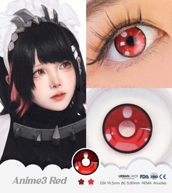 Lentes de contacto Cosplay Anime3 Red