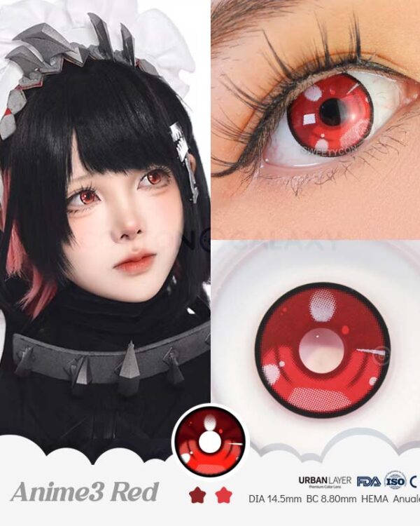 Lentes de contacto Cosplay Anime3 Red