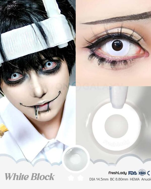 Lentes de contacto Cosplay White Block