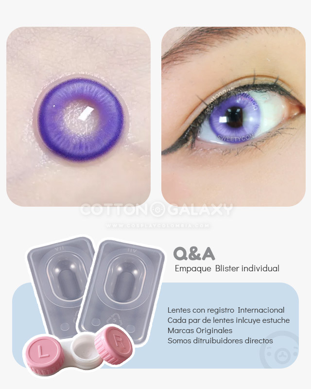 Lentes de contacto Cosplay Milkeye Blue Violet - Imagen 2