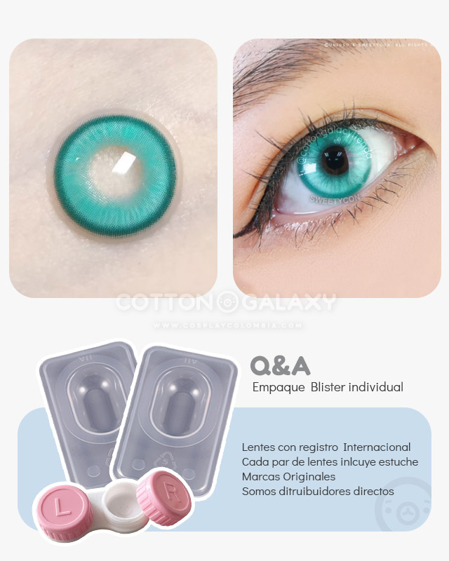 Lentes de contacto Cosplay Milkeye Mint Green - Imagen 2
