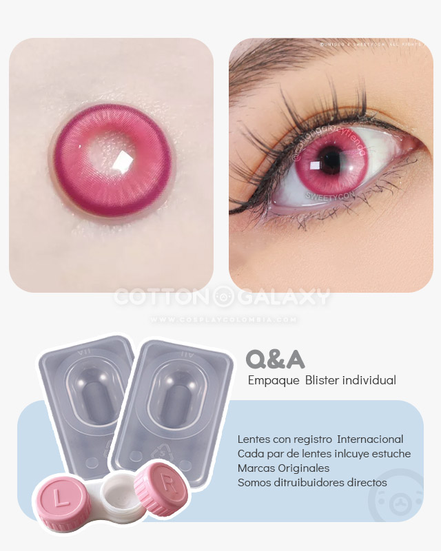 Lentes de contacto Cosplay Milkeye Rose Red - Imagen 2