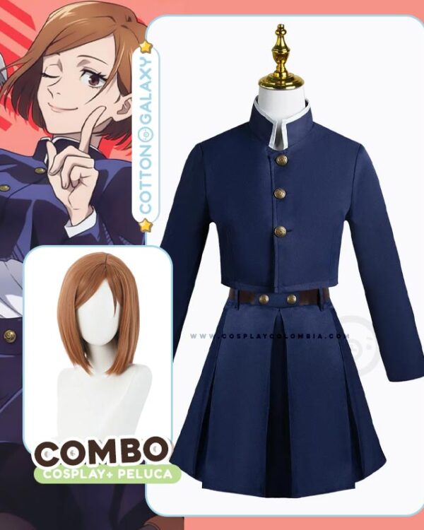 Jujutsu Kaisen Kugisaki Nobara Traje y Peluca Cosplay