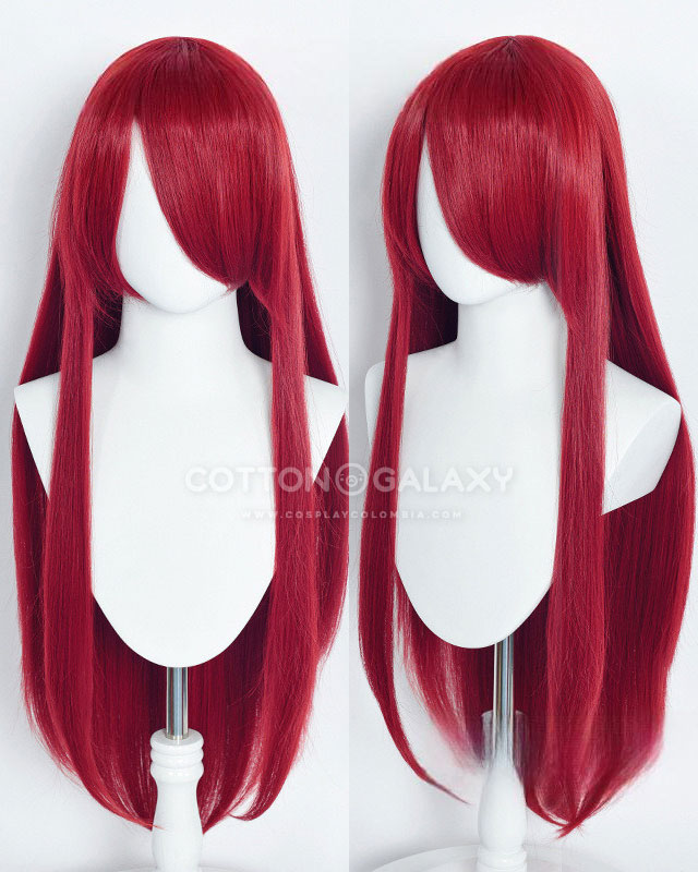Peluca base para Cosplay liza 80cm Rojo - Imagen 2