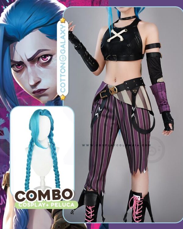traje-y-peluca-jinx-cosplay-barato-arcane-league-of-legends-colombia-combo-02