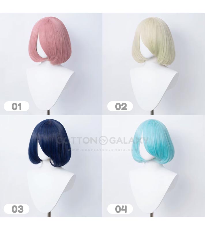 Pelucas Base BOB 6 colores Cosplay de 30cm - Imagen 2