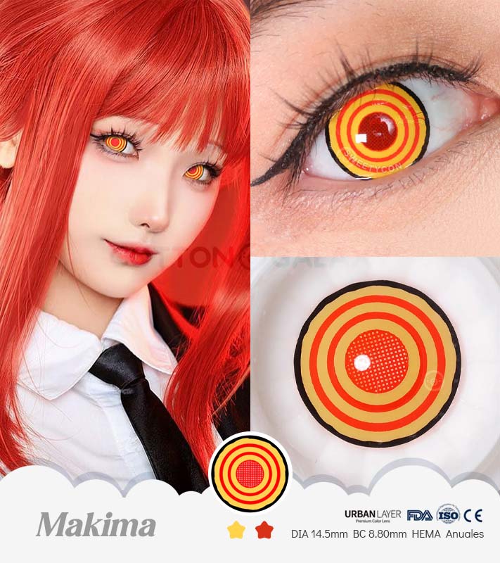 Lentes de contacto Cosplay Makima chainsaw man