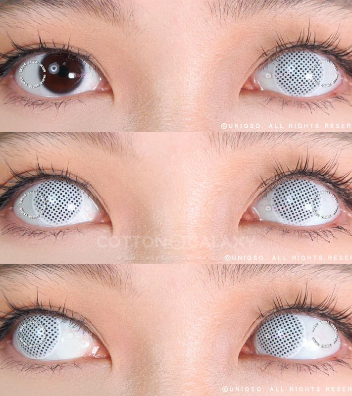 Lentes de contacto Cosplay White Mesh - Imagen 2