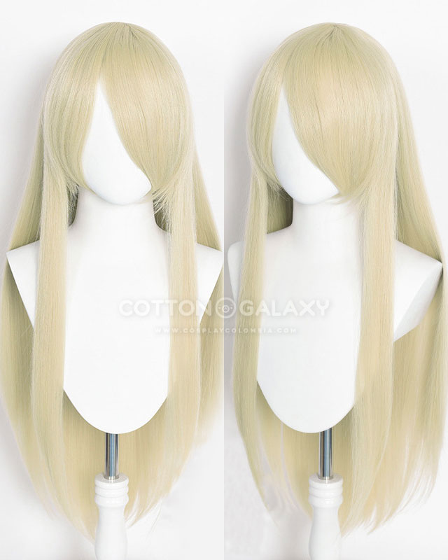 Peluca base para Cosplay liza 80cm Rubio Beige - Imagen 2