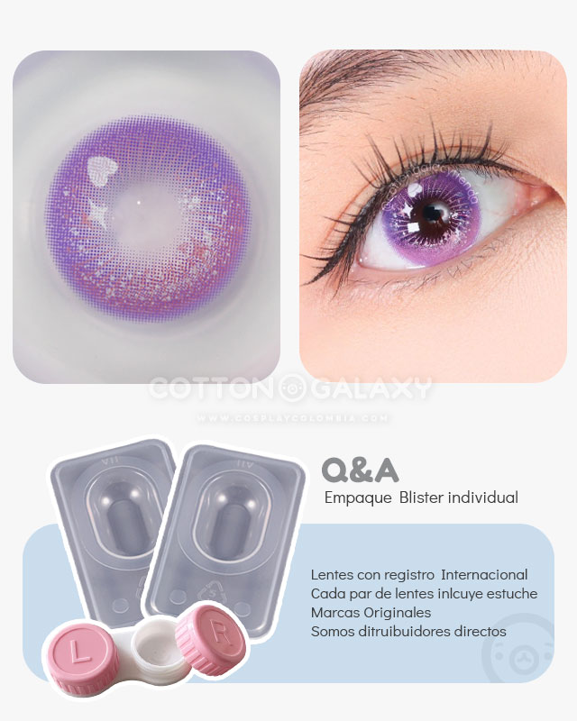 Lentes de contacto Cosplay Candy Pop Violet - Imagen 2