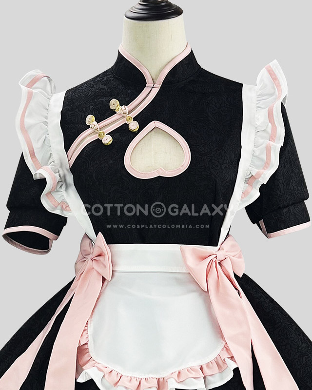 Traje qipao Maid de corazón Rosa - Imagen 3