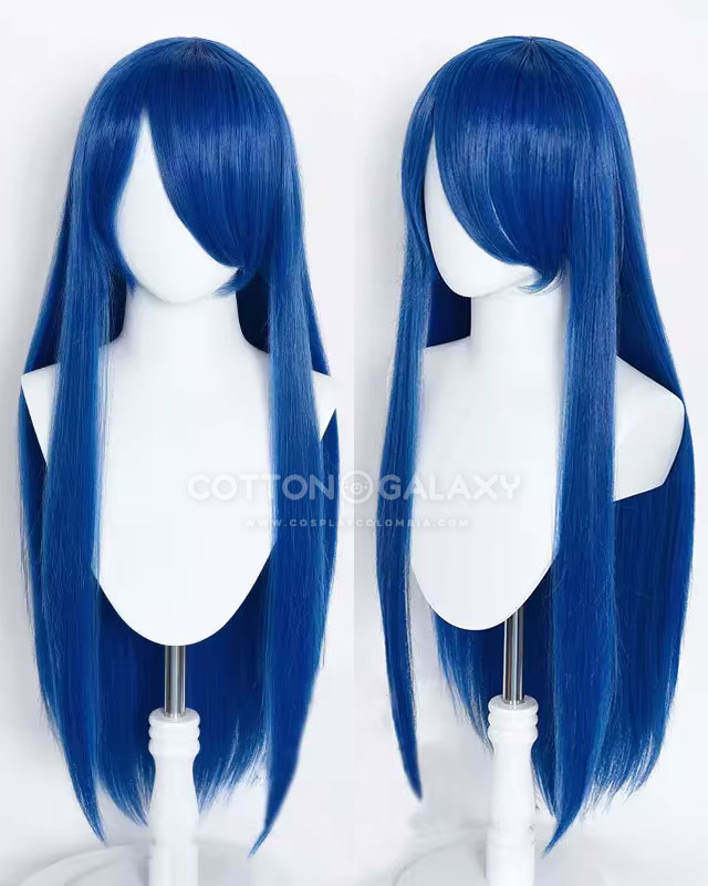 Peluca base para Cosplay liza 80cm Azul F47 - Imagen 2